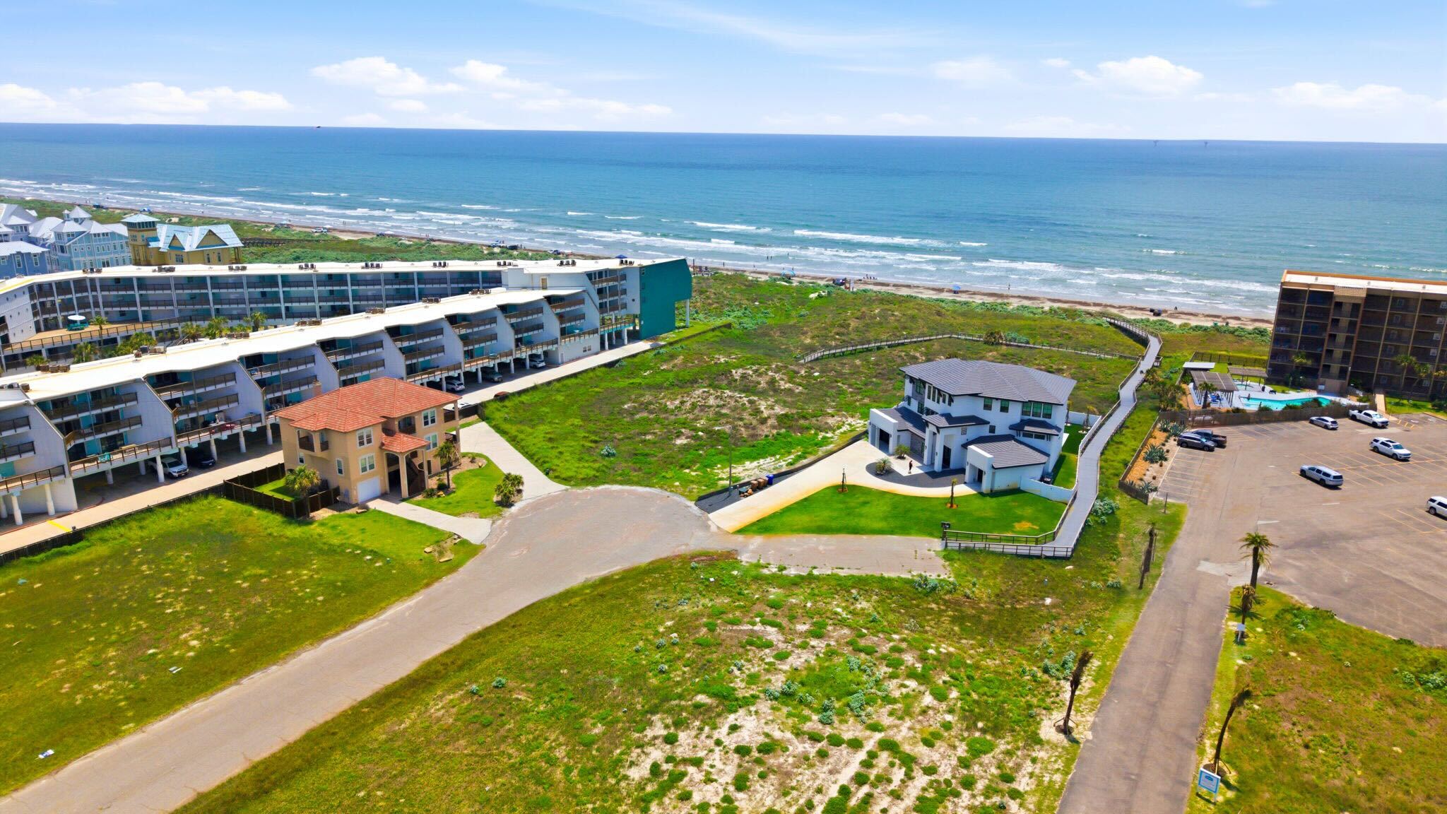 Aerial View — Beach Home with Ocean Views & Dune Boardwalk